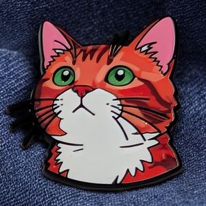 Adorable Orange Cat Enamel Pin